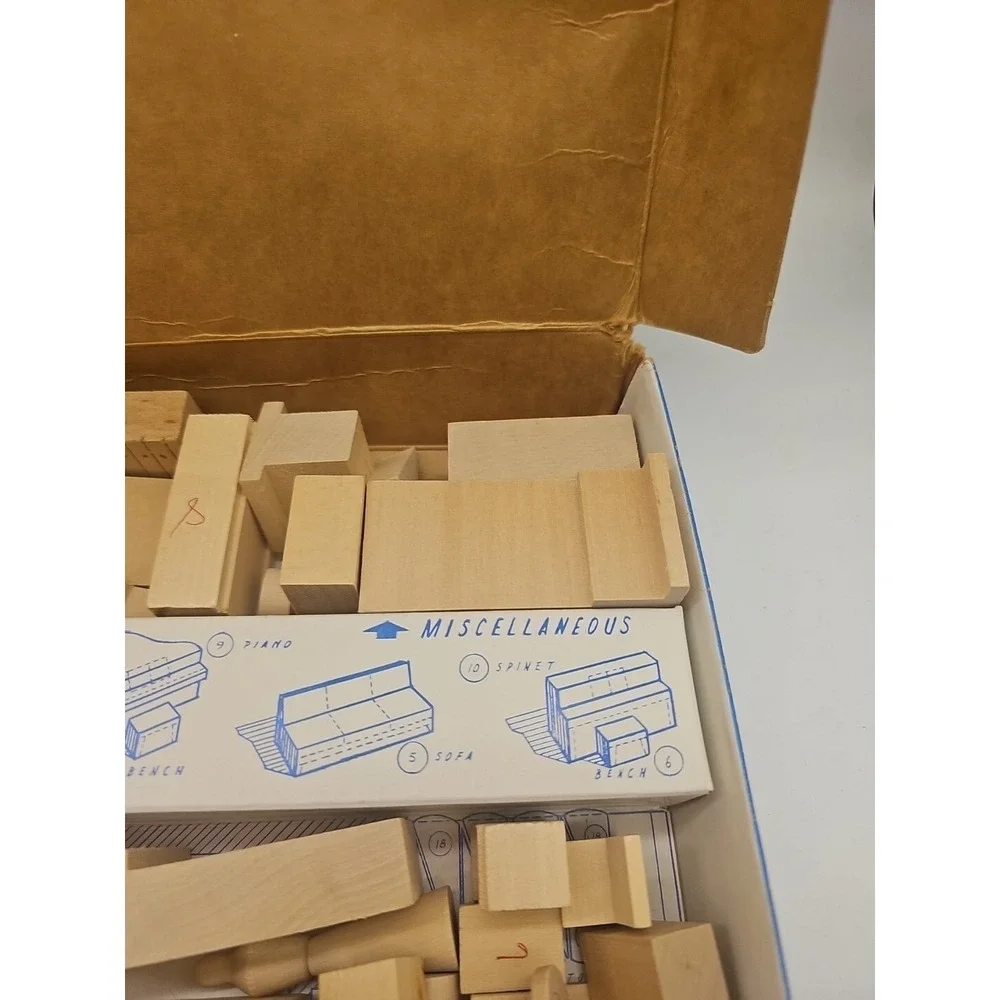 Paul MacAlister‎ Original Plan-A-Room 1950s Wooden Pieces Box Manual Vintage